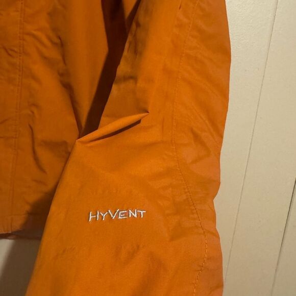 THE NORTH FACE Men Large Orange Hyvent rain windbreaker Jacket - Picture 3 of 14